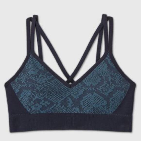 Joy Lab Sports Bra Size XS Medium Support Printed Seamless workout top NWT - Picture 1 of 2